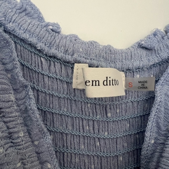 Smocked Tie-Shoulder Maxi Dress in Periwinkle - Picture 3 of 4